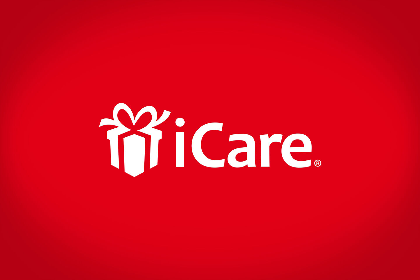 iCare logo on red background