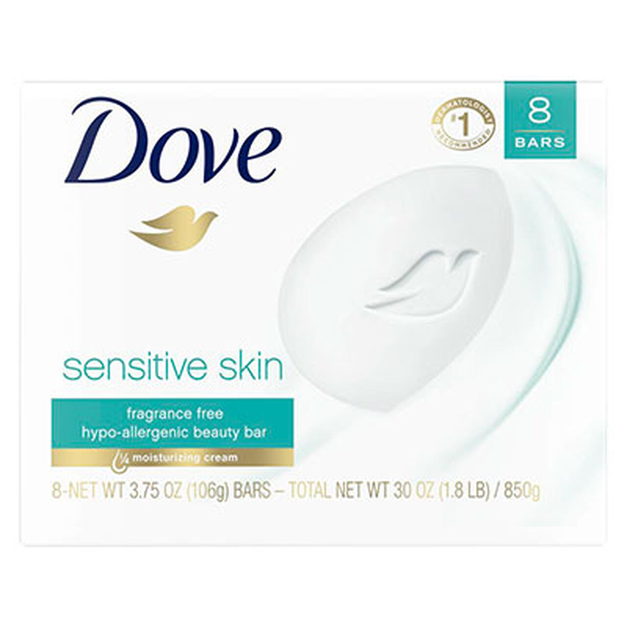 Dove Sensitive Soap Bar image number 0